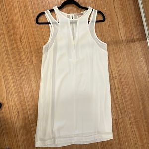 White shift dress